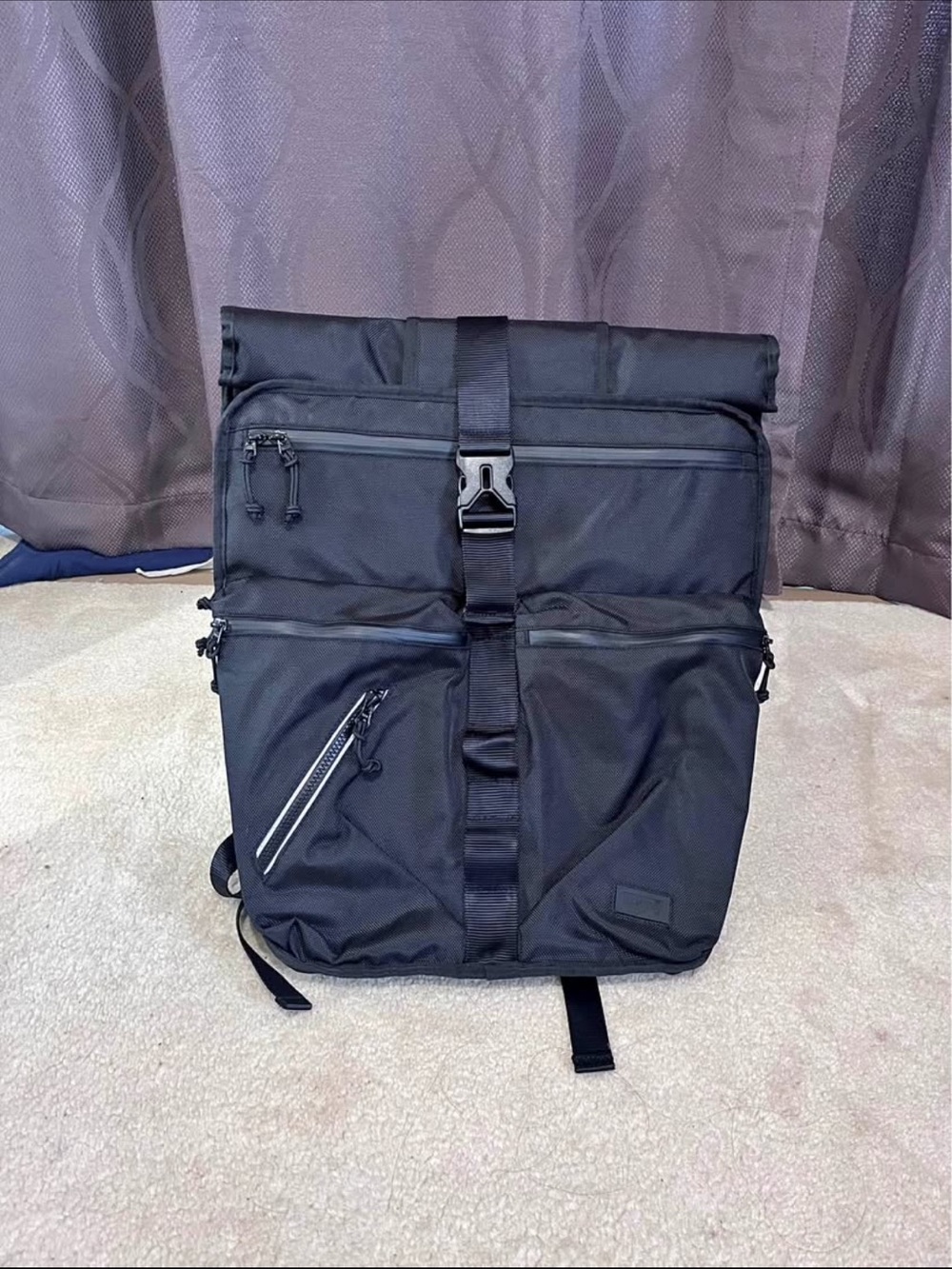 Levi's Black Roll-Top Utility Backpack
